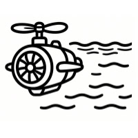 Capable of manoeuvring in water