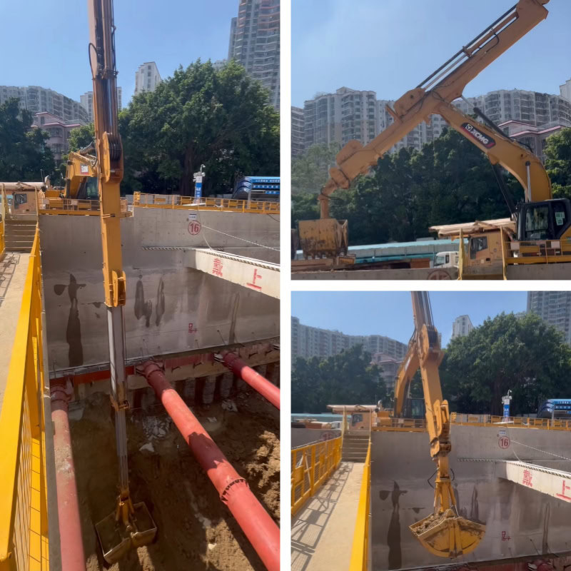Excavator Telescopic Arm Working Process